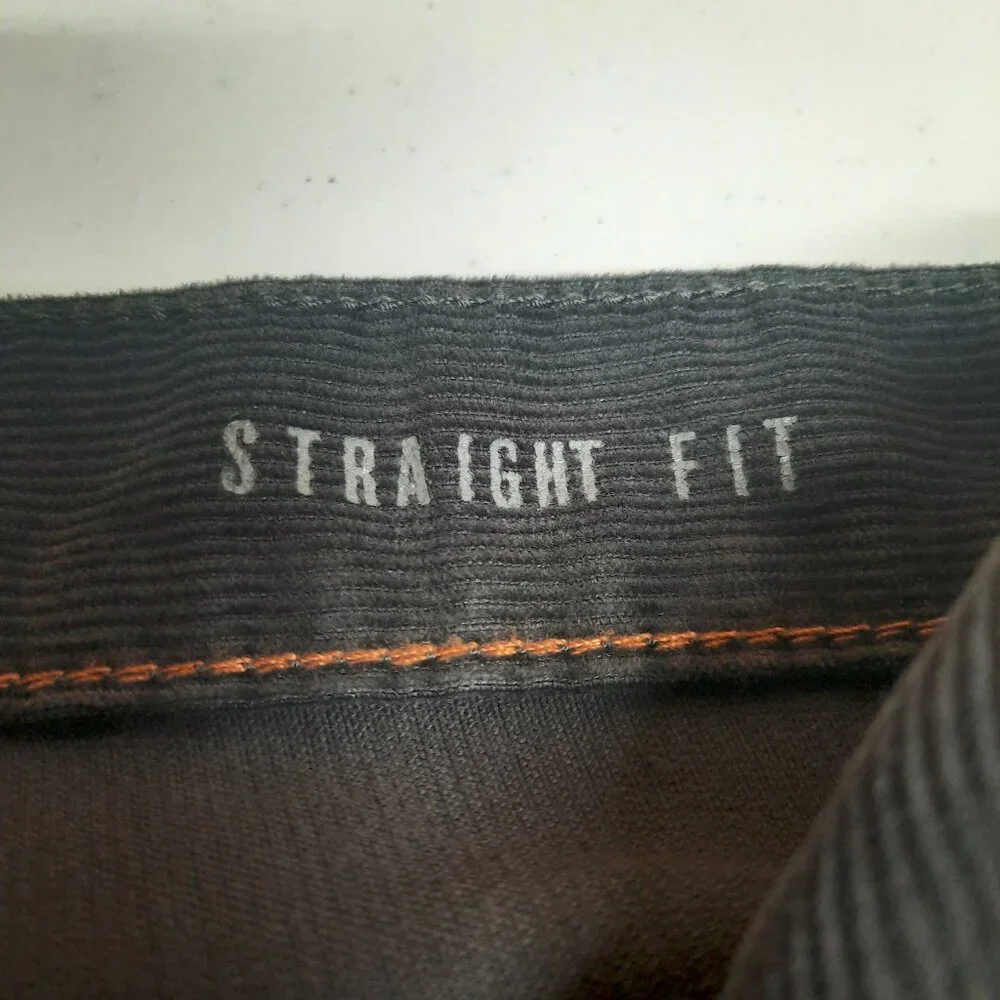 Dockers Straight Fit Corduroy Pants Men's 36x29 Charcoal Gray Stretch Casual - Picture 5 of 10